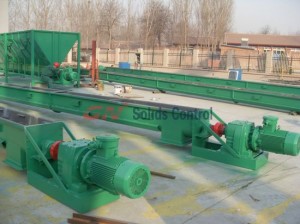 Drilling waste screw conveyor