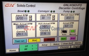 PLC Touch screen for VFD centrifuge