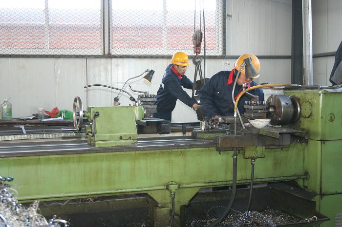 Factory lathe processing